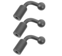 ibasenice 3 adattatori verticali da sfera da 17 mm a filettatura femmina da 1/4 di pollice, in lega di alluminio grigia, accessorio per treppiede, adattatore di ricambio resistente per supporto