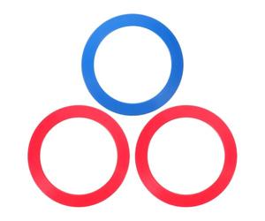 ibasenice 3 anelli da giocoleria da 9,5", in plastica, ideali per l'allenamento di principianti come giocolieri o clown da circo, con design liscio e piatto, perfetti per esercitarsi in