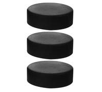 ibasenice 3 dischi da allenamento per hockey: materiale in gomma nera per hockey su ghiaccio per allenamento e competizione, accessorio sportivo riutilizzabile per interni ed esterni, adatto a tutti i