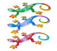 ibasenice 3 Pezzi Ciondolo Geco strenne Natale gechi Gecko duraturo Decorativo Arte muraria Piccolo Arredamento da Appendere Geco in Ferro Ornamento da Appendere Geco Ferro da Stiro Rosso
