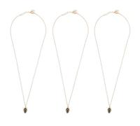 ibasenice 3 Pezzi Collane Vintage Ciondolo Pinolo Dorate Catene per Clavicole Resistenti e Pratiche Decorazioni Creative per Collo Adatte a Maglioni e Outfit Casual