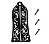 ibasenice 3 Pezzi Da Installare in Pochi Secondi: Custodia Truss Rod Gr34 Con Motivo Floreale Nero Adatta Universale Per Chitarre Elettriche