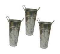 ibasenice 3 Pezzi Vintage Metallo con Manici per Composizioni Floreali Contenitore Decorativo e Resistente e Duraturo per Ed Esterni