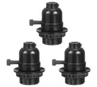 ibasenice 3 portalampade E26 con interruttore on/off - Portalampada a sospensione con anello paralume - Componenti per la riparazione di lampade da terra, da tavolo e apparecchi di illuminazione