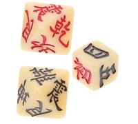 ibasenice 3 Pz I Dadi Ching dadi del gioco di divinazione raccontare i dadi multiplo dadi decorativi antichi dadi divinatori chinoise giochi dadi poliedrici dadi della fortuna resina
