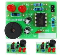 ibasenice 3 Set Kit Elettronica Fai da Te per Pratica Saldatura Circuito Flash, Scheda Verde, Componenti Inclusi, per Imparare L'elettronica Sempre in Qualsiasi Momento