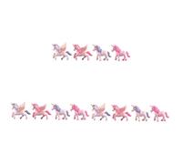 ibasenice 3 Set Micro Decorazione Paesaggistica Giocattoli Toppers Torta Unicorno Mini Cake Topper Unicorno Giocattolo Topper Unicorno Ornamento Del Cavallo Volante Resina 4 Pezzi*3