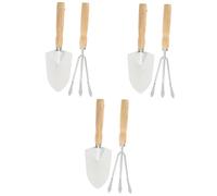 ibasenice 3 Set set di attrezzi da giardino mini pala strumenti manuali piccola timone kit giardinaggio utensili strumento di scavo del terreno coltivatore manuale Acciaio inossidabile