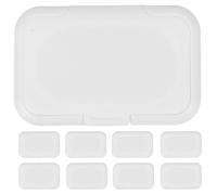ibasenice 30 Pezzi Coperchi per Salviette Umidificate in Plastica Bianco, Riutilizzabili, Facile da Pulire e Buona Tenuta per Vari Contenitori