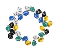 ibasenice 30 Pezzi Dadi da Gioco da Tavolo in Plastico Lavorazione Fine per Migliorare Divertimento, Dischi di Valore Posizionale per Educazione e Giochi da Tavolo Colore Colore Casuale
