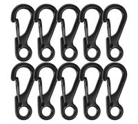 ibasenice 30 Pezzi Moschettone Molla in Lega di Zinco Nero Elettroforesi Clip Resistente per Campeggio Arrampicata Supporto per Riparo e attività Outdoor