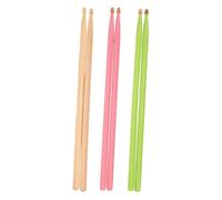 ibasenice 3paia Wooden Drumsticks for Beginners Walnut Wood Practice Sticks for Acoustic Drums Comfortable Grip Lightweight Natural Wood