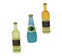 ibasenice 3pezzi Miniature Wine Bottle Ornaments for Kids Mini Resin Decor for Dollhouses Bar and Living Rooms