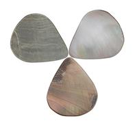 ibasenice 3pezzi Plettri Per Chitarra Shell Tones in Vera Nera Plettri Per Ukulele e Strumenti Bassa Tensione Per Suono Morbido e Autentico