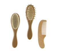 ibasenice 3pezzi Spazzole Lana Per Bagnetto Con Manico Bambù Per Del Capello e Comfort Del Accessorio Essenziale Per La Pulizia e Relax Durante Bagno