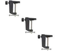 ibasenice 3pezzi Supporto Microfono Da Tavolo Con Base Stabile Multi-funzione Per Registrazione Eventi e Live Compatibile Con Superficie Colore Nero