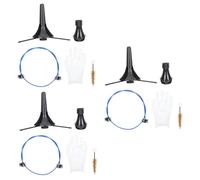ibasenice 3sets Pulizia Per Tromba Kit Completo Con Spazzola Flessibile Supporto e Accessori Per Strumenti Musicali