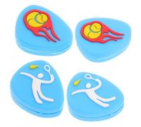 ibasenice 4 Ammortizzatori Silicone Antivibrazione per Racchette Tennis Assorbitori Flessibili e Resistenti Riduzione Dolori e Gomito Accessori per Allenamento e Partite Outdoor
