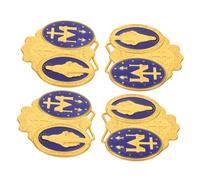 ibasenice 4 Distintivo commemorativo di smalto stemma in di statue da ufficio di metallo Distintivo decorativo arredamento retrò arredamento per la casa D'oro