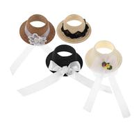 ibasenice 4 Mini Cappelli Top Hat per Bambole con Cappellini Miniature per Progetti DIY Accessori Compatti e per Giochi Creativi e Feste Natalizie