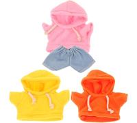 ibasenice 4 Pezzi Abbigliamento per Vestiti per Peluche Hoodie e Pantaloni Intercambiabili e Attività Vestizione