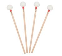 ibasenice 4 Pezzi Bacchette Timpani con Teste in Morbido e Manici in Legno Naturale Rosso Bacchette per Orchestra e Banda Scolastica Stabilità e Comfort per Professionale