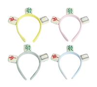 ibasenice 4 Pezzi Cerchietto per Chioma Chic e Unico per Cura del Viso e Make Up, Fascia per Chioma da Adatta a Feste di Natale e Party Vari Colore Casuale