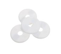 ibasenice 4 Pezzi Copritubi in Plastica Bianco Autoadesivo Flangia Divisa Rotonda per Copertura Foro Tubi da Parete in Cucina e Bagno, Stile Elegante e Raffinato