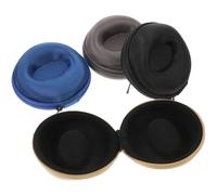 ibasenice 4 pezzi Custodie per Orologi da Polso Compatte con Zip Box Protettivo Anti-usura per Viaggio Organizer in Vari Colori Nero Grigio Azzurro Dorato