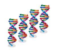 ibasenice 4 pezzi Kit Didattico Dna Doppia Spirale Strumento Scientifico per Apprendimento Genetico e Laboratorio Biologia Dna per Uso Scolastico e Didattico
