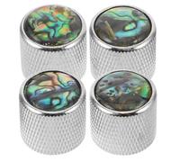 ibasenice 4 Pezzi Manopole in Metallo per Chitarra Elettrica e Basso con Intarsio in Madreperla Manopole Rotative per Volume e Tono da Compatibili con Modelli Tl e Ampli Controllo Preciso e