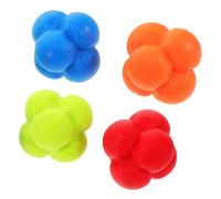 ibasenice 4 pezzi Palline di Reazione Esagonali Colorate per Allenamento Coordinazione Occhio-mano Migliora Velocità Prontezza e Agilità per Calcio Boxe Volley e Tennis