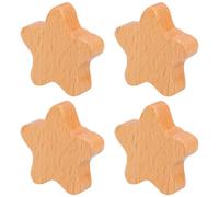 ibasenice 4 Pezzi Pomello Comò in Legno Beige, Forma Creativa Attuale | Facile da Installare, senza Spigoli Taglienti, Presa Confortevole, Pratico per Mobili e Porte