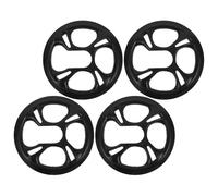 ibasenice 4 Pezzi Protezione per Ruota della Catena, Copri Catena Bici, Plastico, Nero, per Pedivelle a 4 Fori, per Chainring e Pignone, per Bici da Strada e Mountain Bike, Antiusura