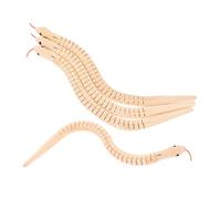 ibasenice 4 pezzi Serpente in Legno da Colorare Giocattoli Flessibili Snodi Rimovibili Kit Artigianale per Creatività e Sviluppo Abilità Progetto Artistico Animale Non Verniciato
