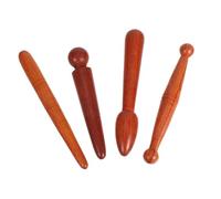 ibasenice 4 pezzi Strumenti in Legno Naturale per Agopuntura Bastoncino per Punti Trigger Corpo e Riflessologia Piedi Massaggiatore Palmare per Uso Domestico