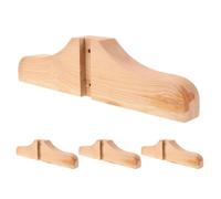 ibasenice 4 Pezzi Supporto per Paravento Pieghevole in Legno Beige Base Rinforzata Laterale, per Divisori in Ambienti Dinamici e Layout Flessibili