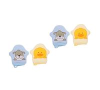 ibasenice 4 Pz Cotone Da Bagno Metodo Lavaggio Del Corpo Spugna Da Bagno Pulizia Del Corpo Bagnoschiuma Da Uomo Spugna Per Bambini Per Il Bagno Lavare i Guanti Pulizia Profonda Bambino