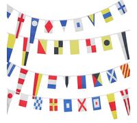 ibasenice 40pezzi Bandiere Codice Segnalazione Marittimo Banner Decorativo Internazionale Per Navi Yacht Barche Feste Tema Navale Decorazioni Casa