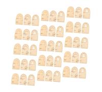 ibasenice 45 Miniature Porte delle Fate in Legno Non Verniciate Accessori Creativi per Mini Case Decorazioni Incantevoli per Giardini e Progetti DIY