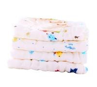 ibasenice 4pezzi Asciugamano per Allattamento in Garza di Cotone Sei Strati di Fazzoletti Piccoli Asciugamani Multifunzionali come Panno per Viso e Foulard Colore Casuale