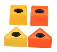 ibasenice 4pezzi Bandiera Per Microfono in Abs e Spugna Stazione Per Microfono Quadrata Supporto Per Interviste Compatibile Microfoni Professionali