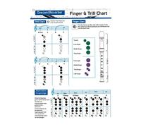 ibasenice 4pezzi Bass Recorder Finger Chart Per Pratiche Di Armonia Guida Per Principianti e Giocatori Esperti Di Flauto e Clarinetto Scheda Di Esercizi Per Basso