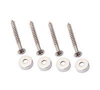 ibasenice 4pezzi Boccole Per Giunto Collo Chitarra Elettrica Viti e Bulloni Per Basso e Chitarra Facili Da Installare e Resistenti Accessori Per Strumenti Musicali Cromato