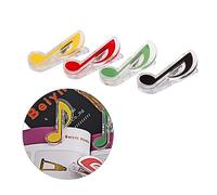 ibasenice 4pezzi Clip per Foto Simbolo Musicale Clip in Plastica Forma di Musica Mini Mollette Mollette di Carta per Cancelleria Cartelle Foto Biglietti Appunti Lettere Fermacarte
