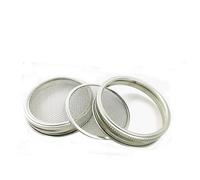 ibasenice 4pezzi Coperchi per Germinazione in Inossidabile per Barattoli Rotonda Coperchi per Coltivare Germogli Utilizzabili Come Cospargitori Setacci e Colini per Spezie Farina o Glitter