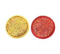 ibasenice 4pezzi Cuscino Per Ciotola Tibetana Fatto Mano Per Meditazione e Cerimonie Buddiste Accessorio Pratico Per Suono e Del Gong