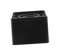 ibasenice 4pezzi Mic Logo Flag Station Abs Nero Design Quadrato Microfono Professionale Per Interviste Facile Da Trasportare Personalizzabile Con Stampa