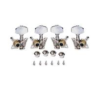 ibasenice 4pezzi Picchetti Accordatura Ukulele Semi-chiuso Lr Set Meccaniche Metalliche Con Pulsanti in Plastica Color e Viti Per Sostituzione Precisione Tonalità