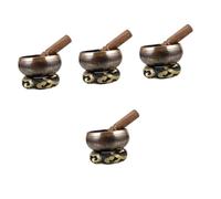 ibasenice 4sets Ciotola Cantante Tibetana Per Meditazione e Yoga Completo Con e Cuscino Perfetta Per Rilassamento e Armonizzazione Dei Chakra ø